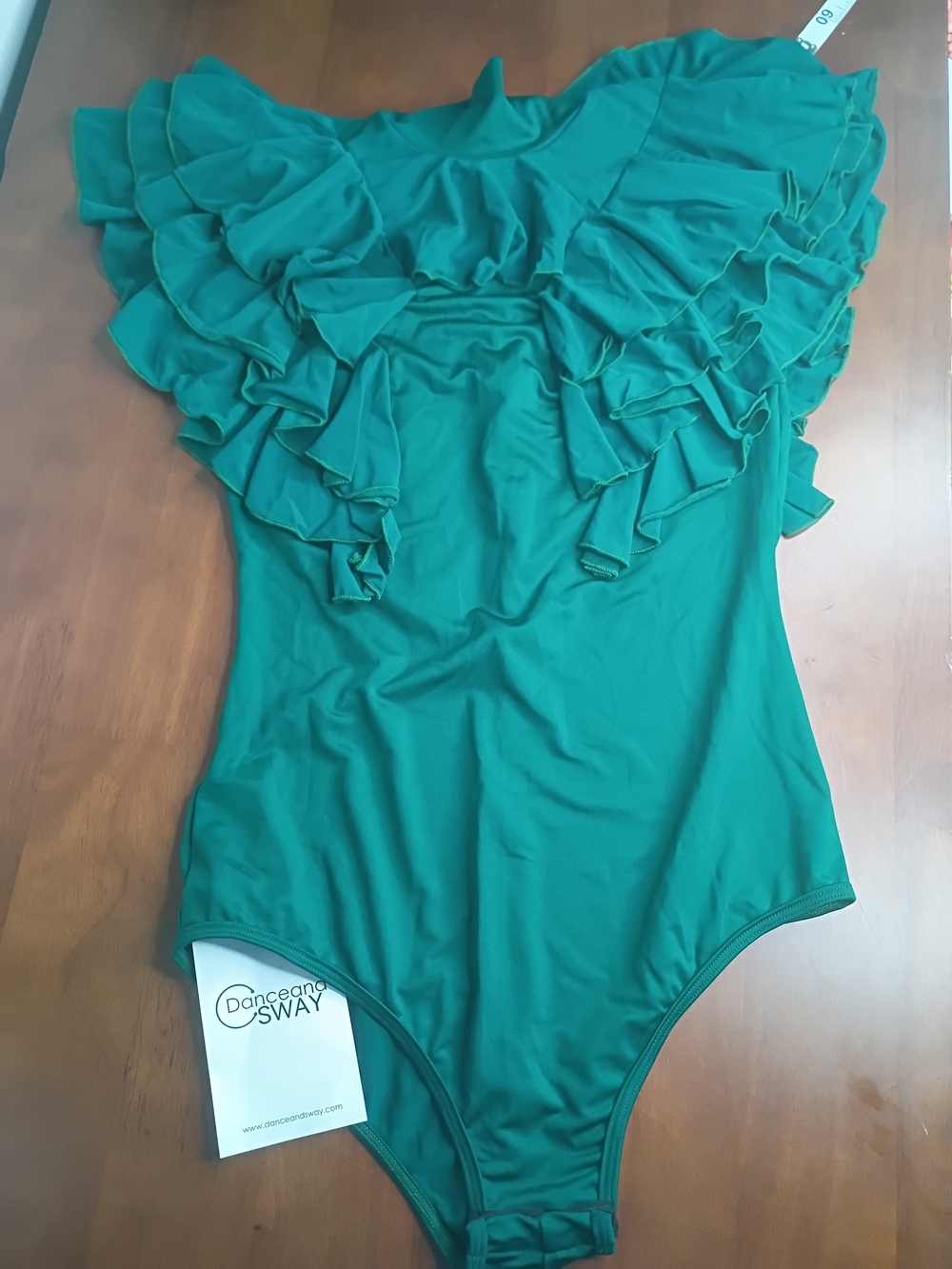 Dance and Sway Emerald Ruffle Bodysuit